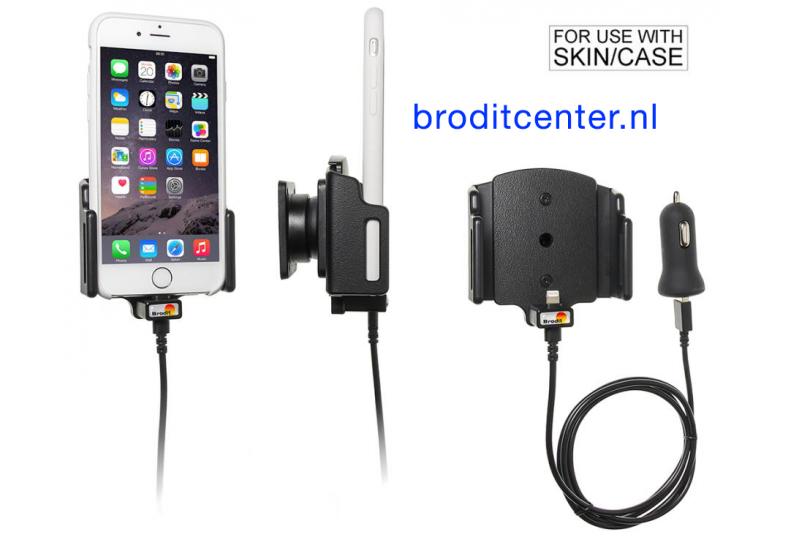 Brodit houder/lader Apple iPhone 11 Pro / Xs / 8 / X / / 6 verstelbaar (B 62-77, D2-11mm) - met USB